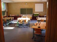Die Klassenräume sind blitzblank geputzt